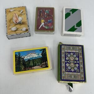 Vintage Playing Cards Lot of 5 Decks Congress, Lucas SAE, Souvenir, Pinocle